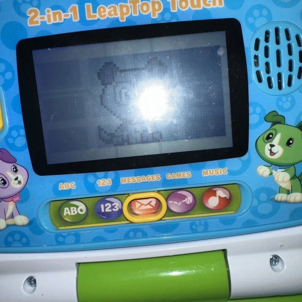 Leap Frog 2 in 1 LeapTop Touch Blue Green Learning Toy‎ - Preowned WORKS